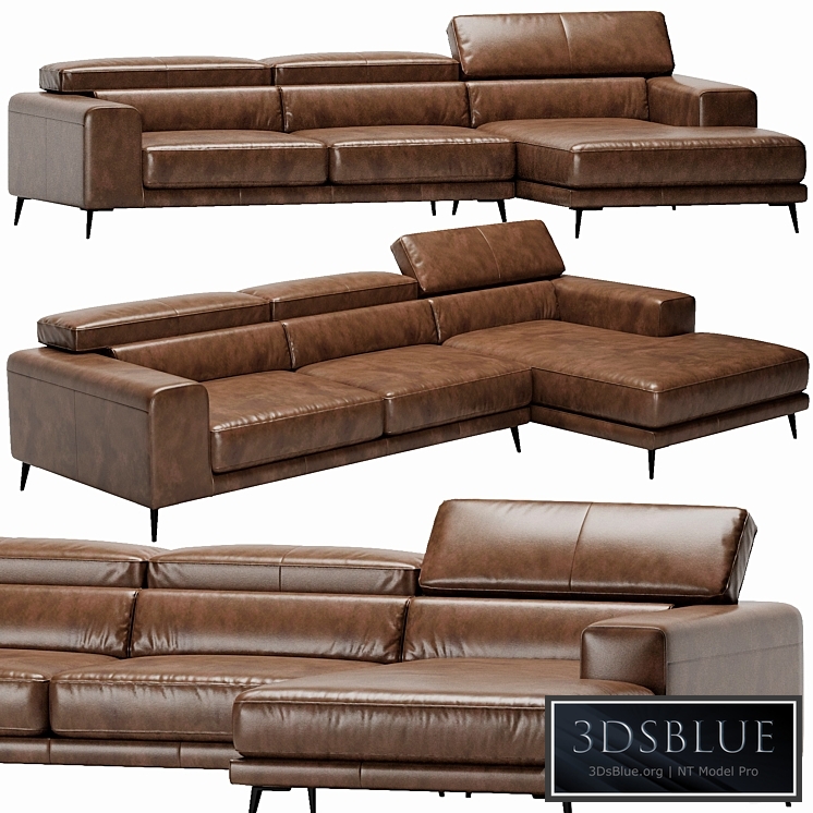 Ditre Italia Anderson Chaise Lounge Leather