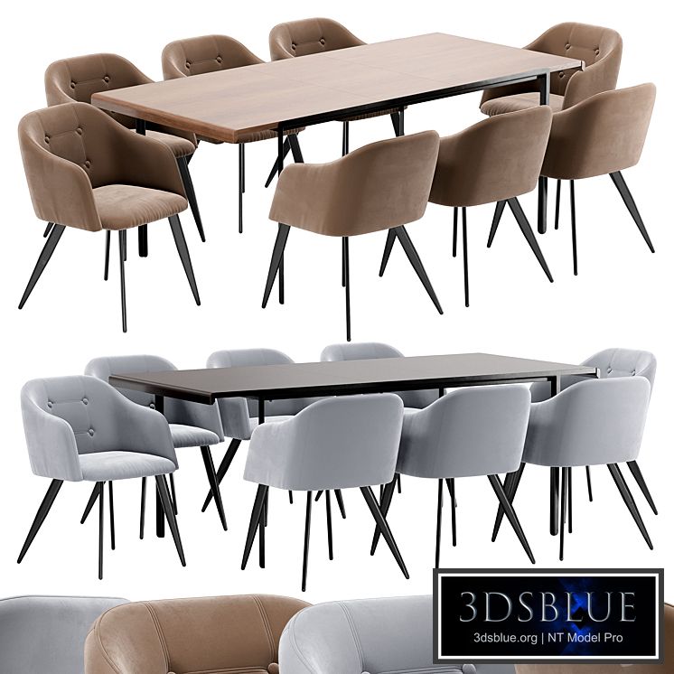 DC-9505 dining chair and Nadyria table
