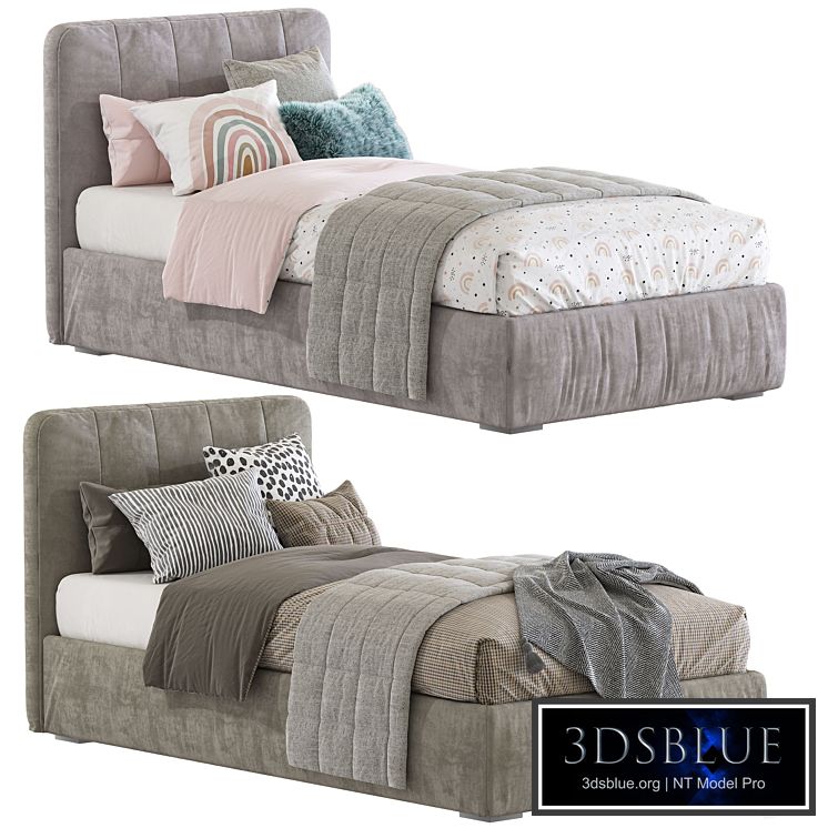 Bed with a soft headboard 12