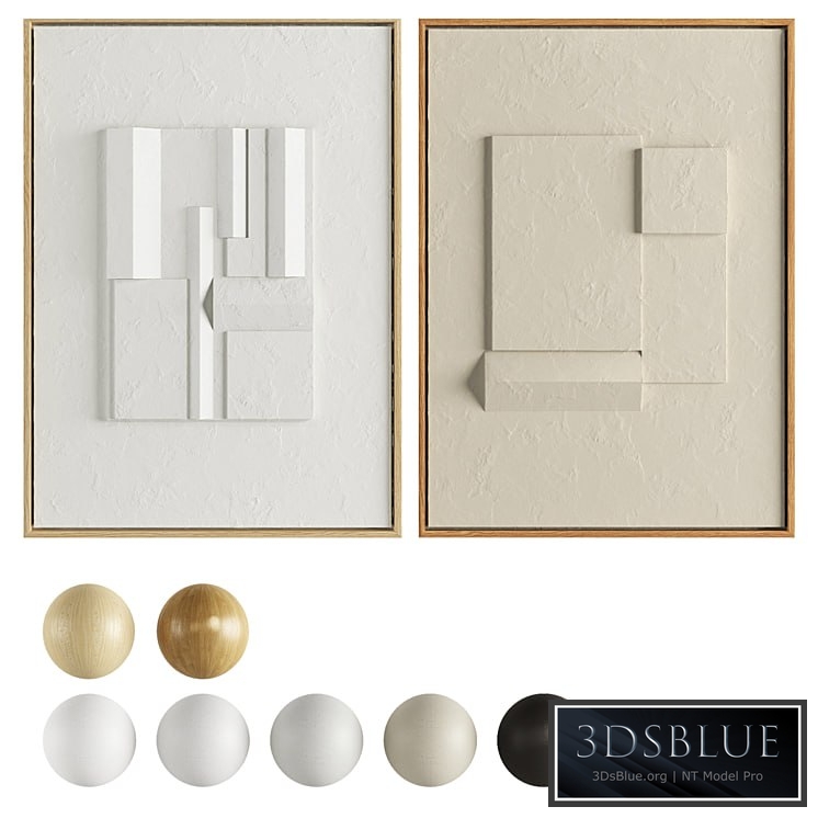 Iolastudios - Plaster Painted Relief Artwork 04