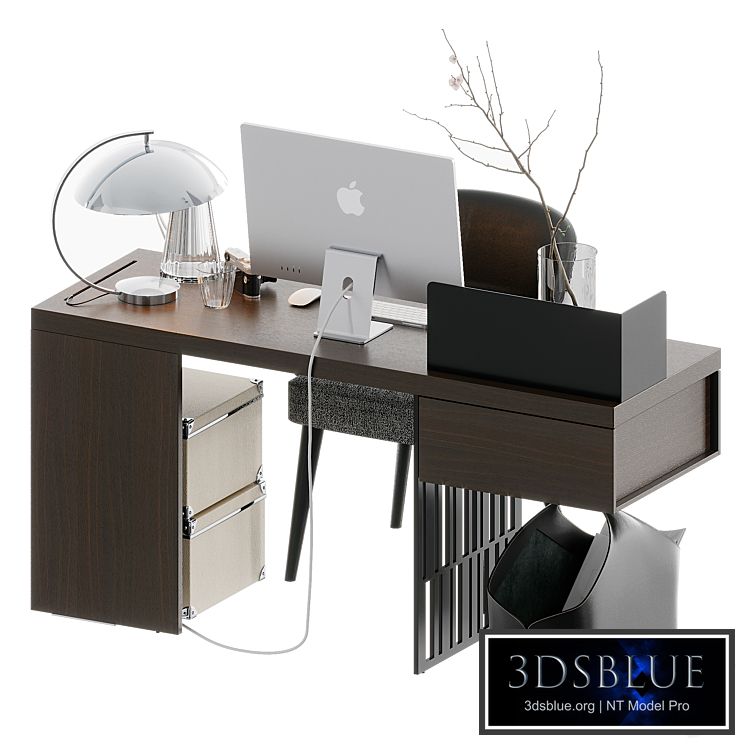 Table Molteni SCRIBA Home Office, Armchair Minotti Lawson, IMAC