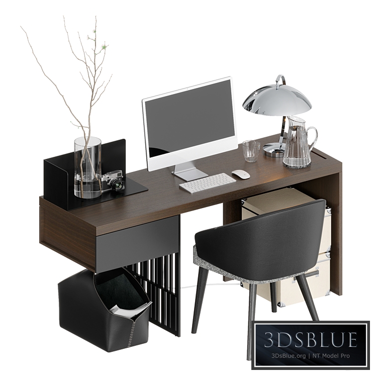 Table Molteni SCRIBA Home Office, Armchair Minotti Lawson, IMAC