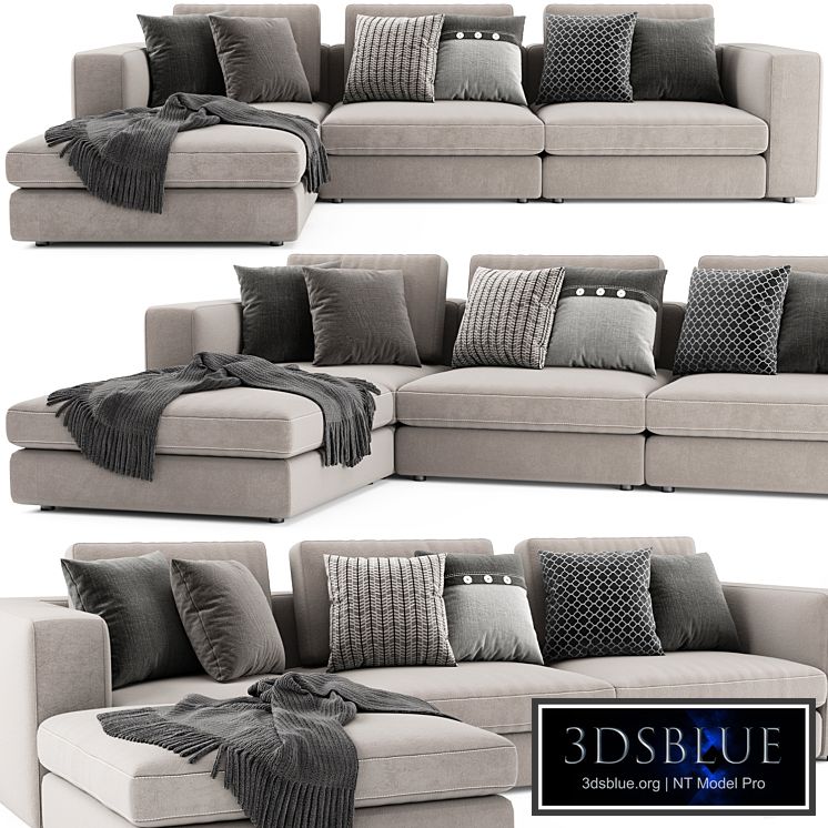 Blanche Soho Sectional With Ottoman