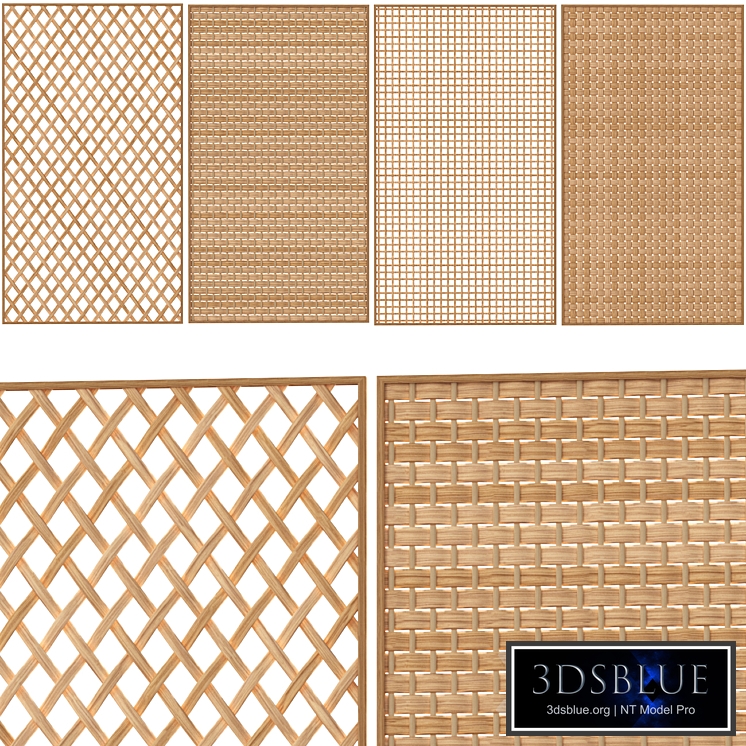 Decorative rattan partition 02