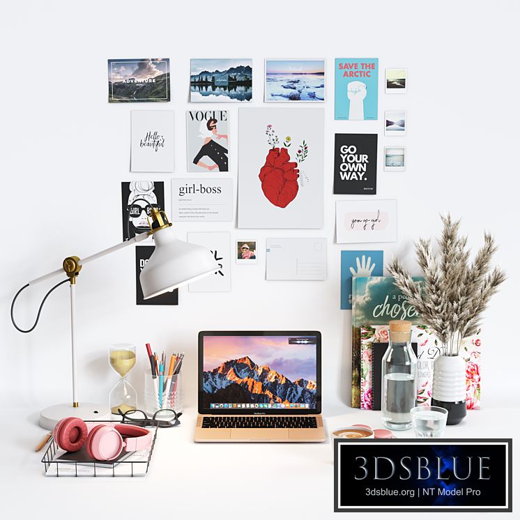 Decorative Set "Workspace for Girls"