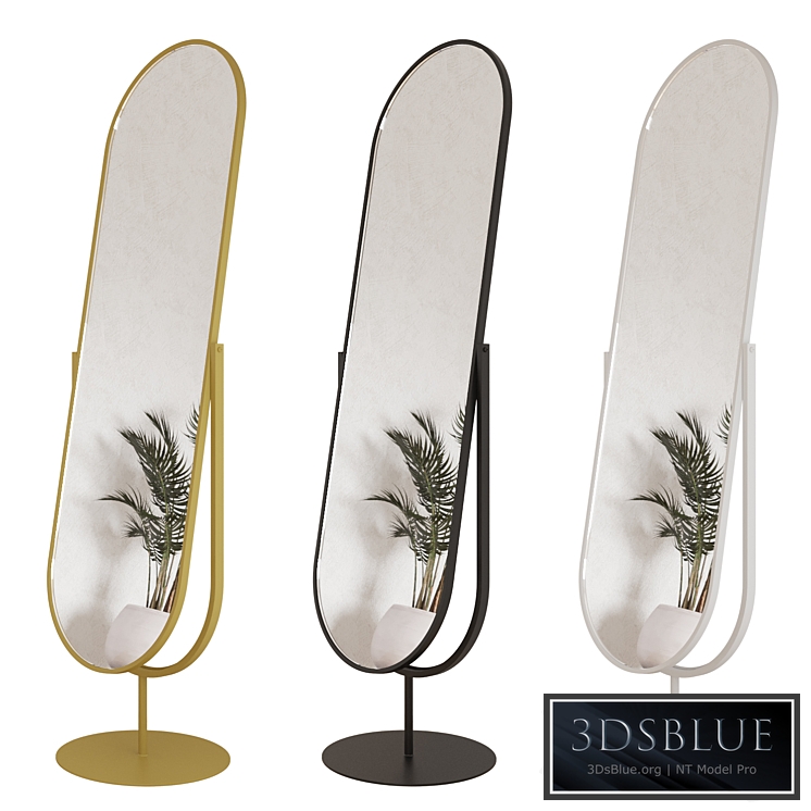 Floor mirror on a leg