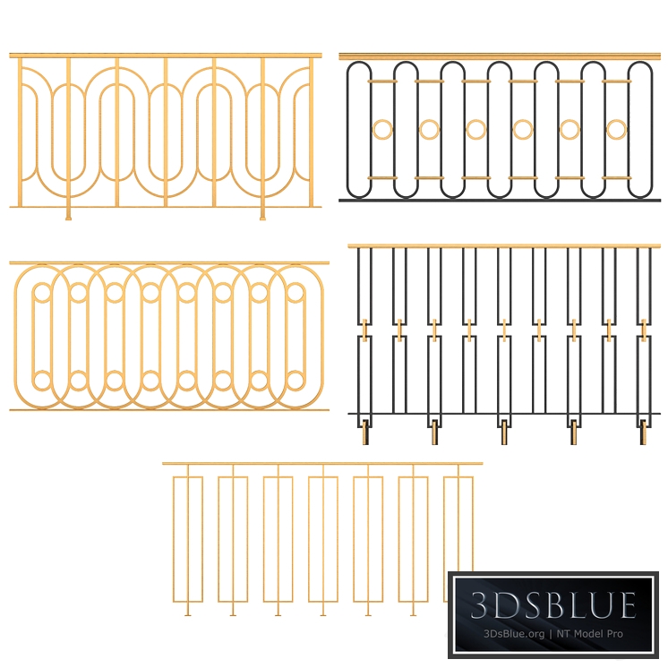 Set of classic railings