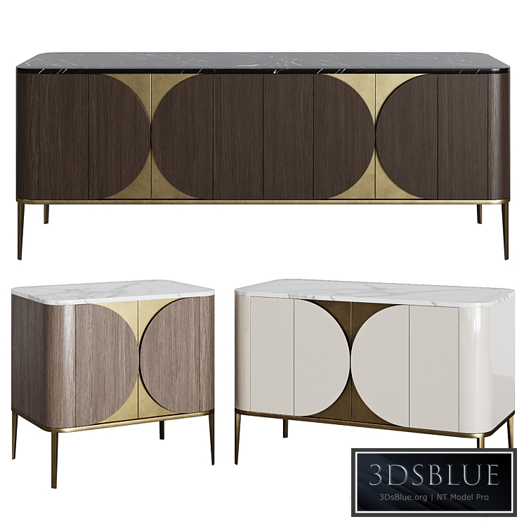 Art Deco chest of drawers and bedside 06