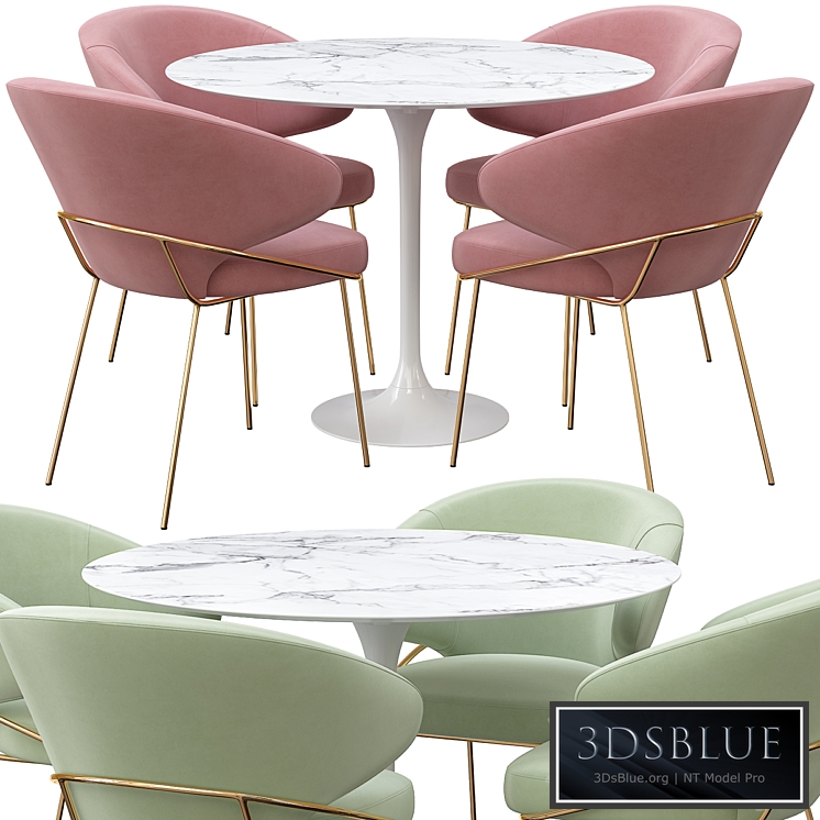 Kinley Chair & Apriori T Dining Table