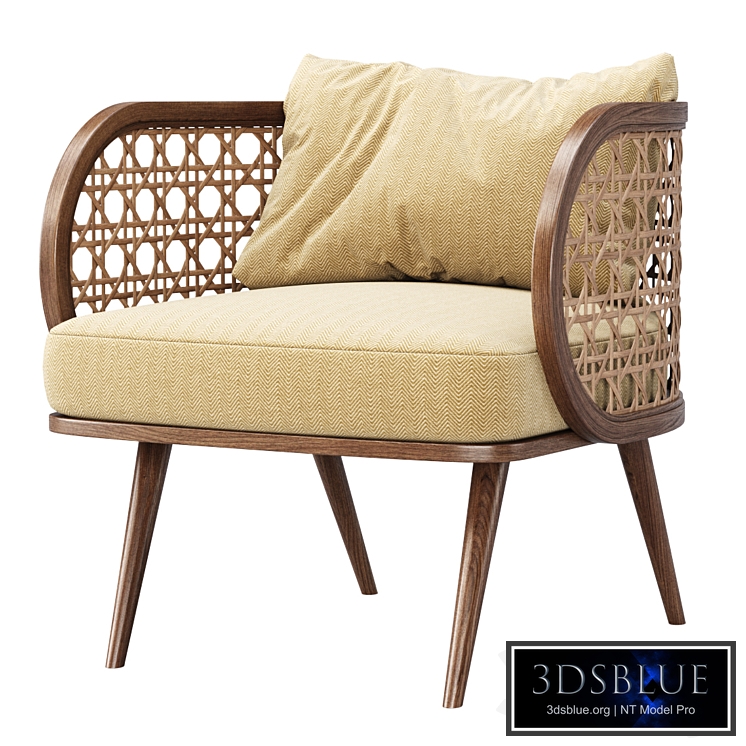 Victoria wooden rattan chair PS80 / Rattan restaurant chair