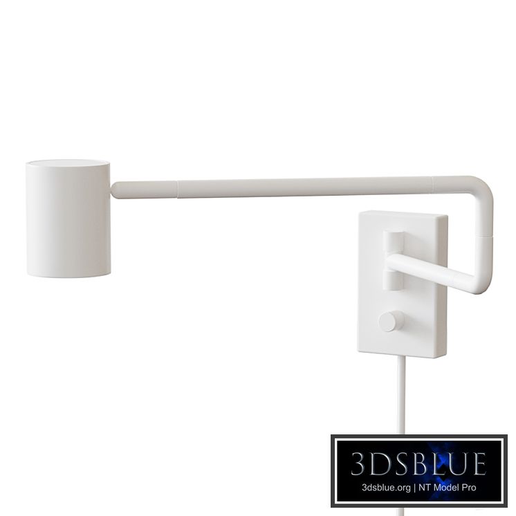 NYMÅNE NIMONE Wall lamp with swivel stand, white