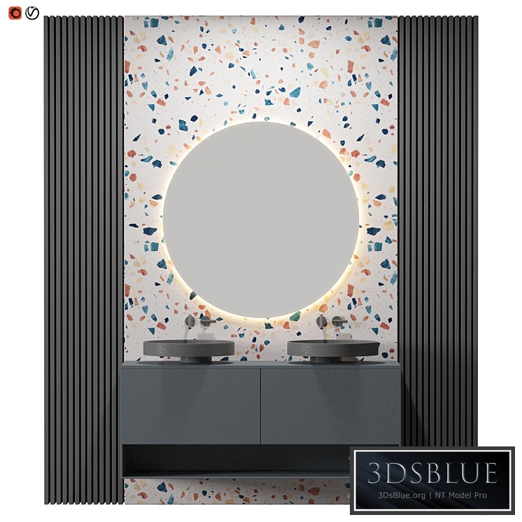 Gray Terrazzo Bathroom