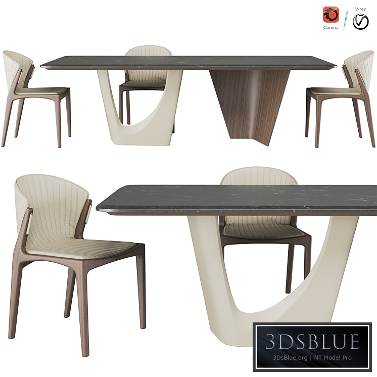 Pinnacle table And Luisa chair