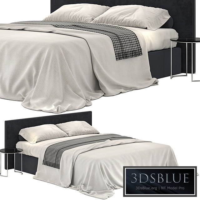 Meridiani stone black bed