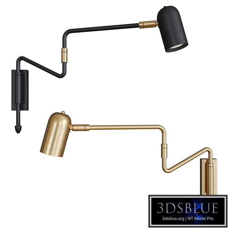 Long-Arm retractable wall lamp