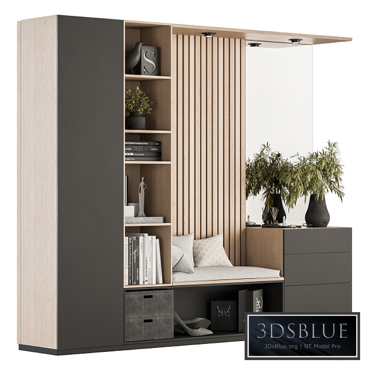 Hallway 17 - Black and Wood Set