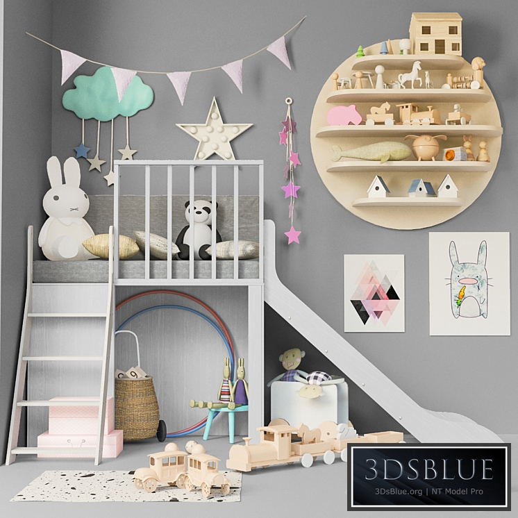 Children's room with toys and furniture for children 3