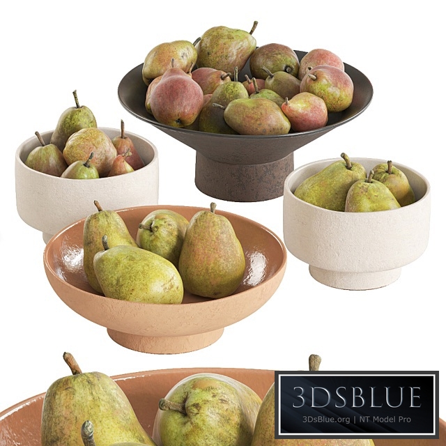 Pears in bowls