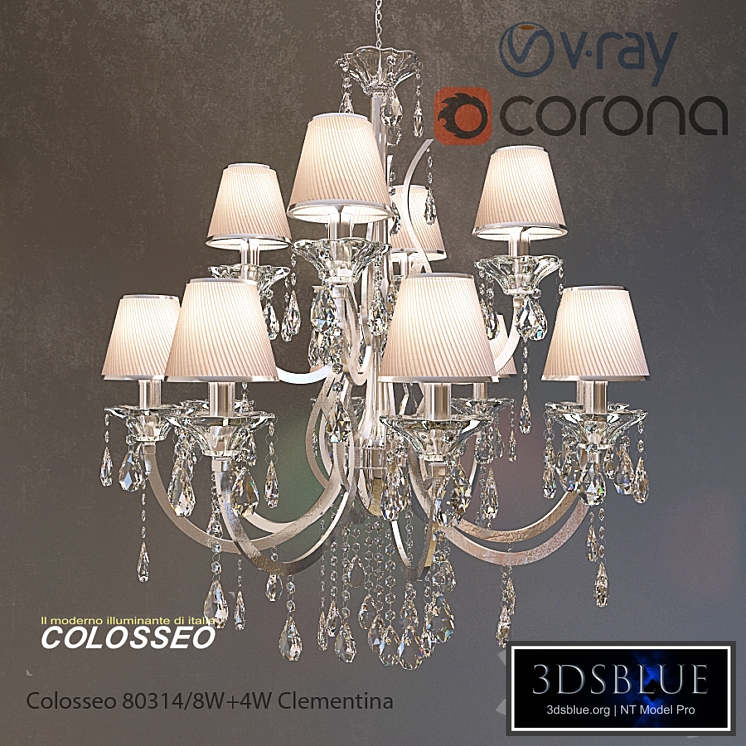 COLOSSEO chandelier 80314/8 +4 CLEMENTINA Chrome