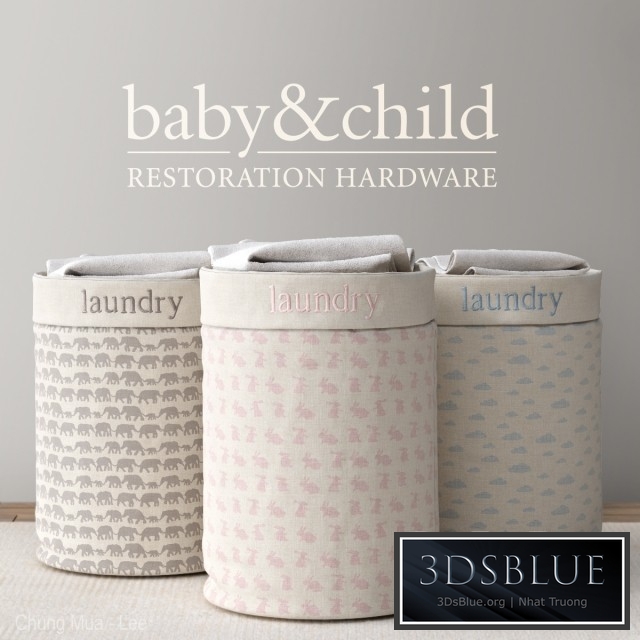 RH / NURSERY CANVAS HAMPER