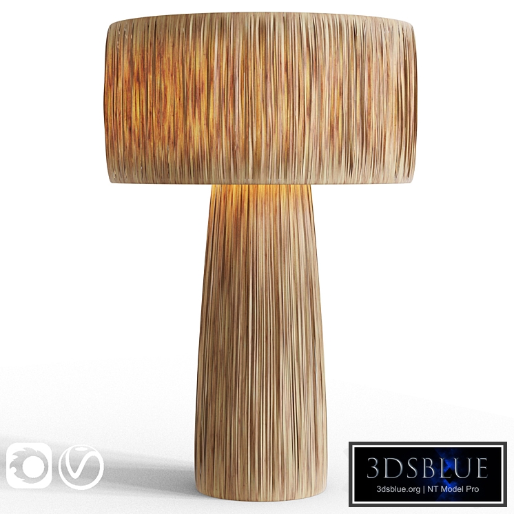 Everglades Natural Raffia Table Lamp