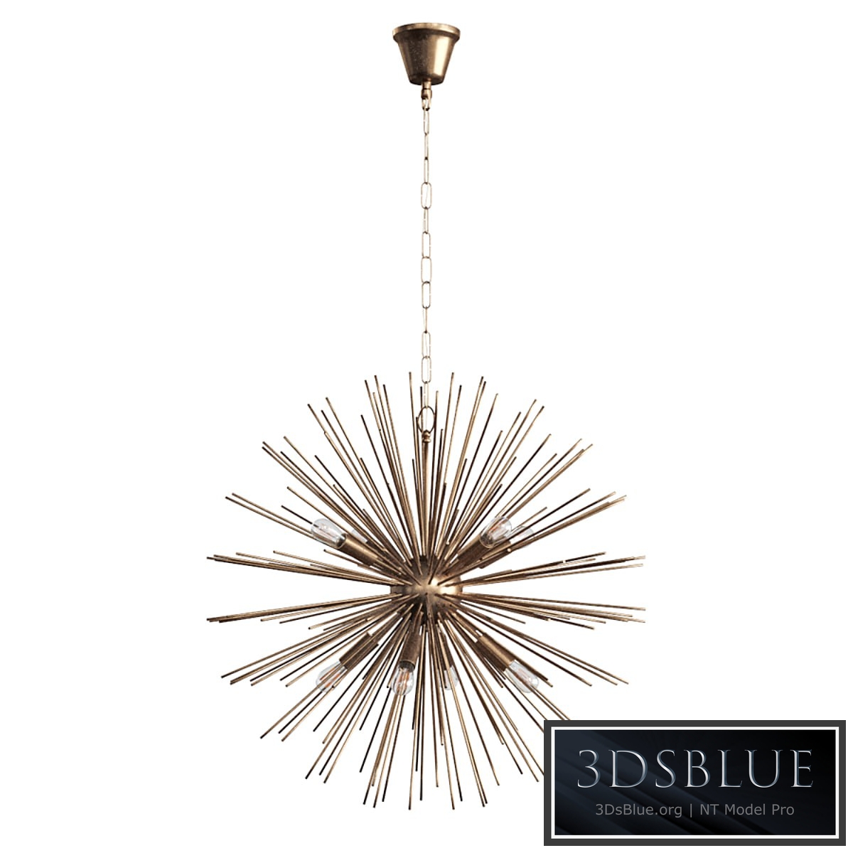 Pendant Lamp KARE Beam Brass Ø72cm