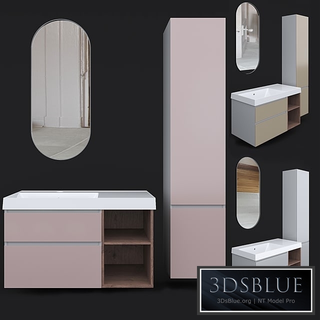 Cabinet with sink CUBO 90 Kerama Marazzi.