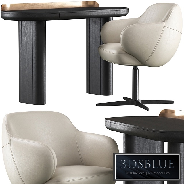 Writing desk Miniforms Jumbo and chair Cattelan Italia Bombe X