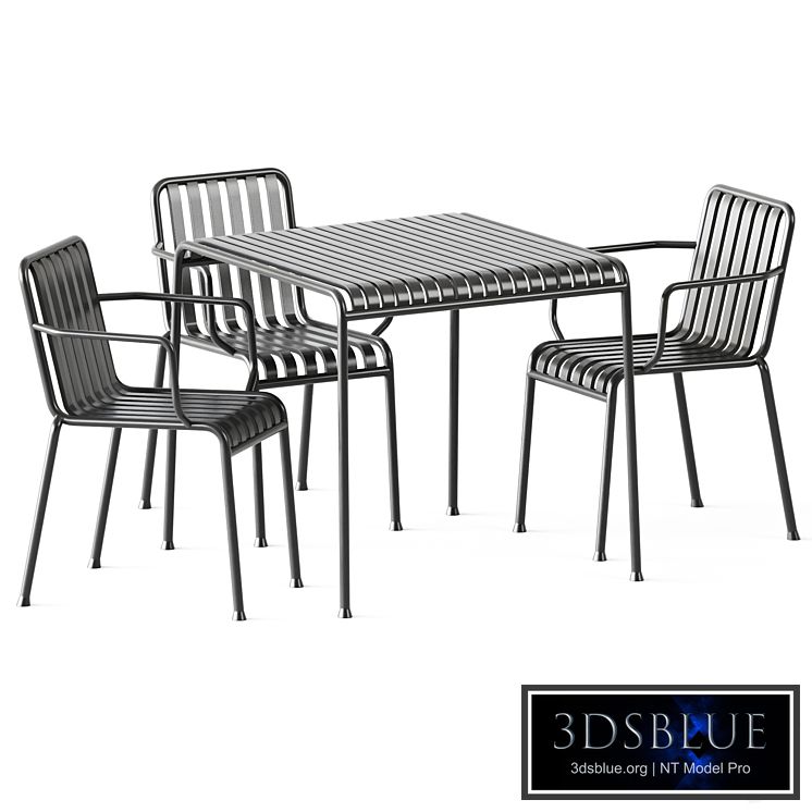 Palissade Table S80 and Palissade Armchair by Hay