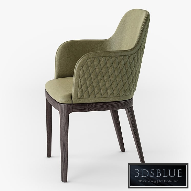 Margot quilted wood armchair