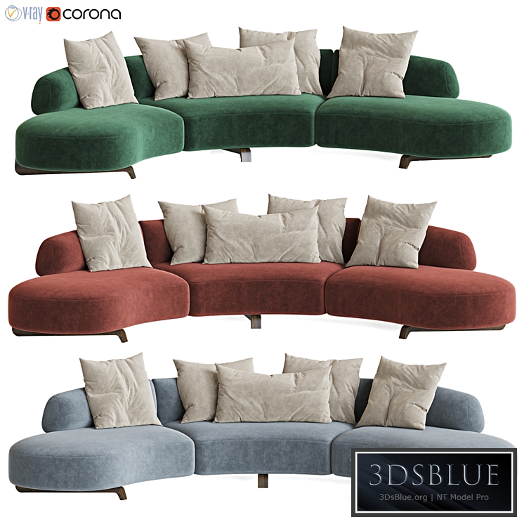 Paolo Castelli Vao Curved Sofa