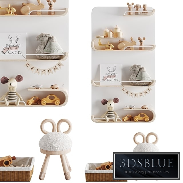 Children room. Decor set 04