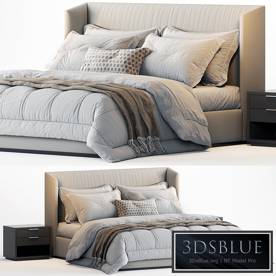 RH Alessa Fabric Shelter Bed