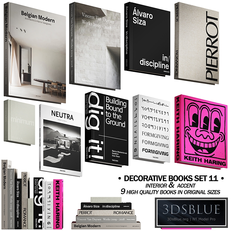 058_Decorative books set 11 neutral 03