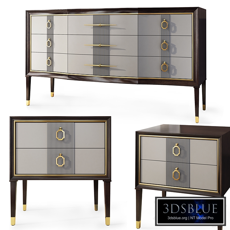 Chest of drawers and bedside table Caffe 'Bianco. Nightstand, sideboard by Stella del mobile