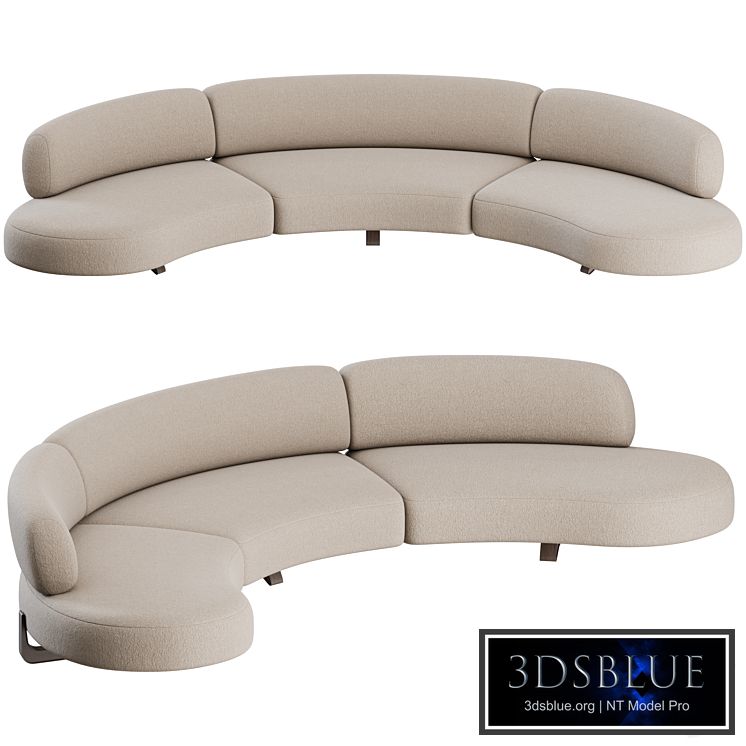 Vao 380 Curved Sofa by Paolo Castelli