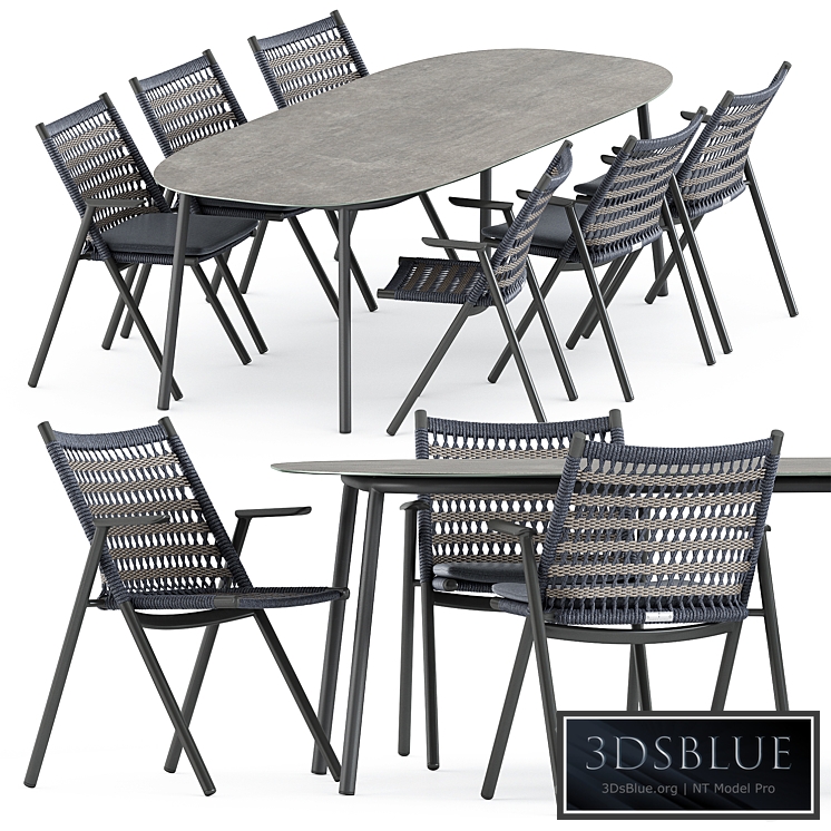 Anatra armchair by Janus et Cie and Tosca table by Tribu