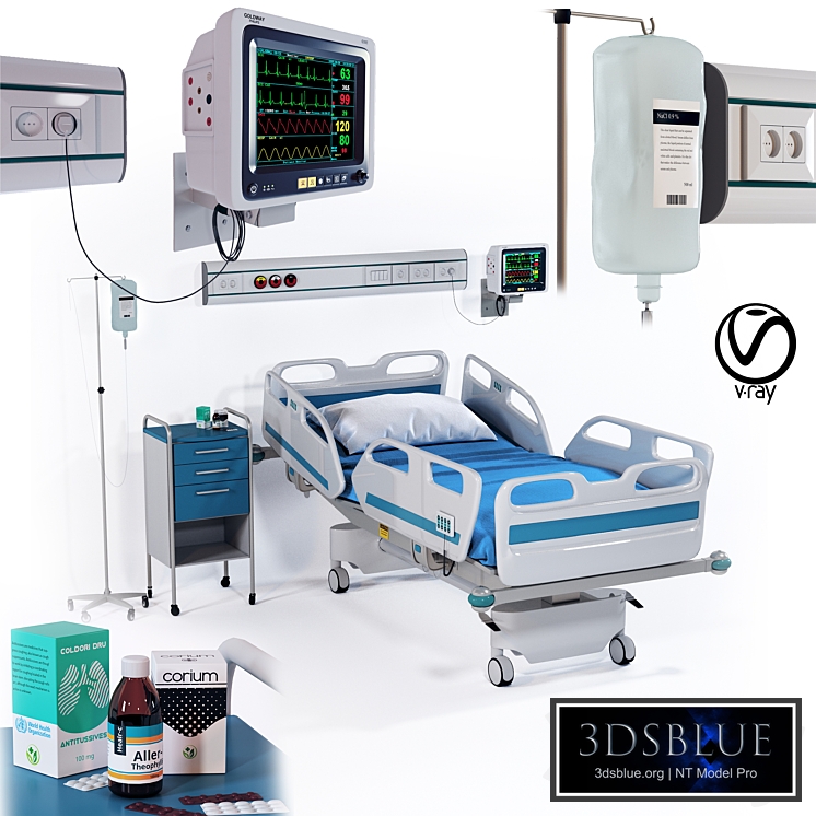 hospital patient electrical bed-vray
