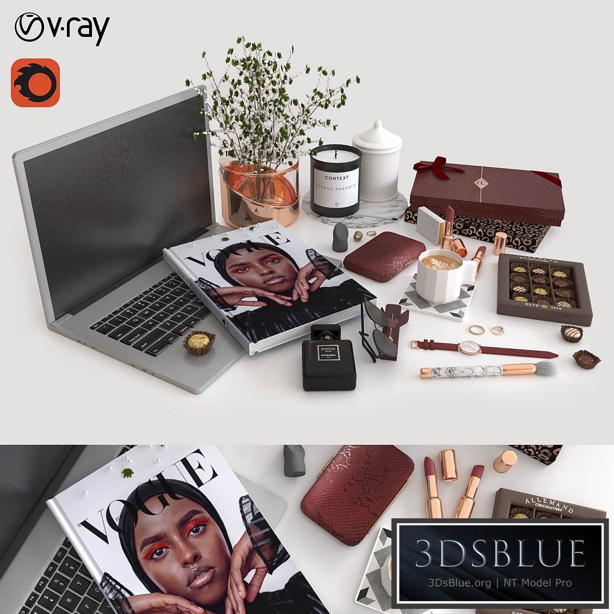 workplace decorative set - cosmetics