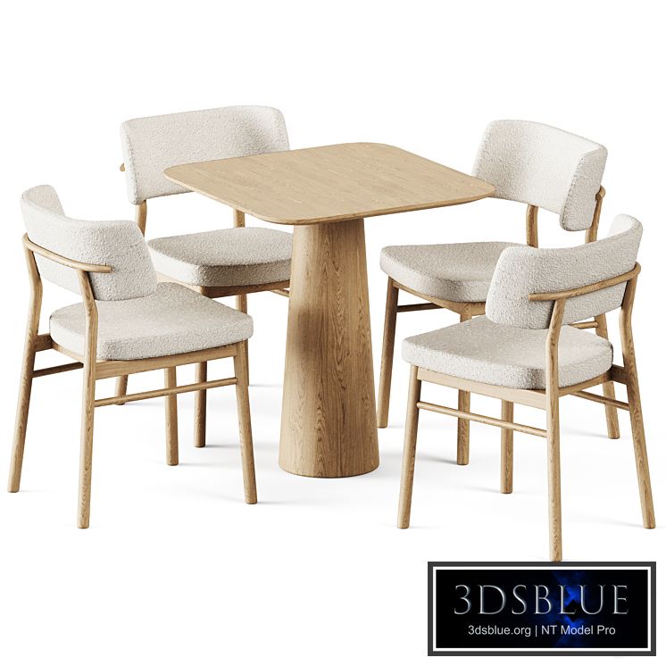 Table POV 460 S70 by Ton and Wooden Chair Marlen by TrabA