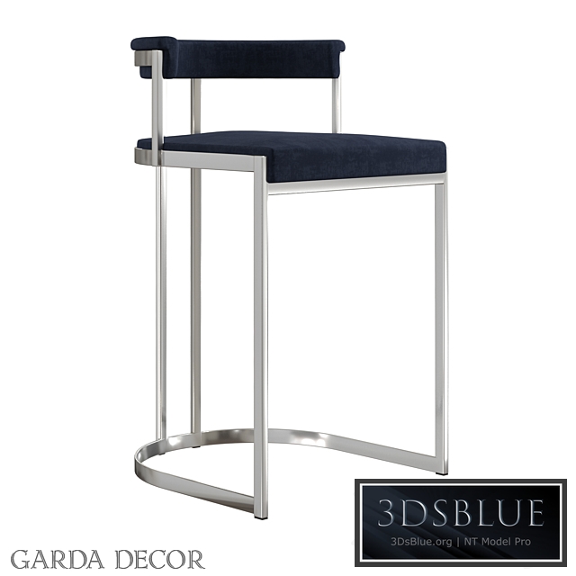 BAR CHAIR BLACK VELOR (CHROME) GY-B8216-BL Garda Decor