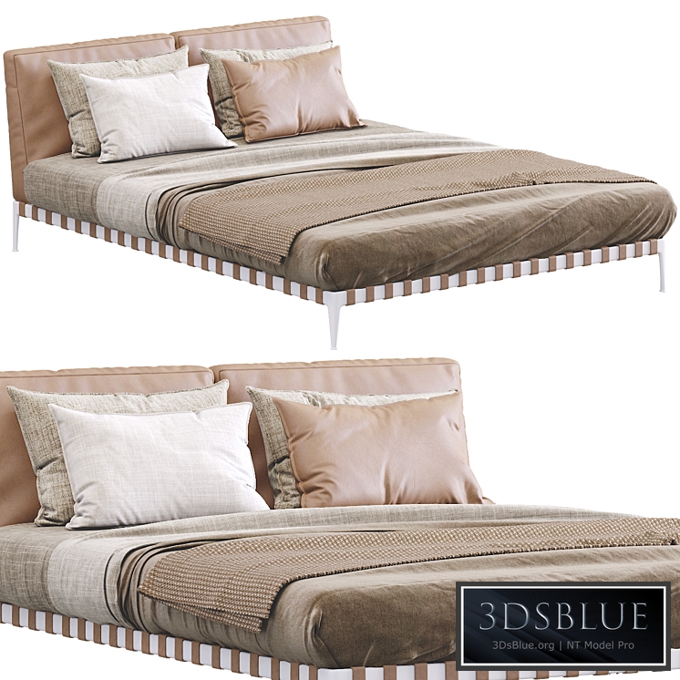 Leather Bed Gregory By Flexform