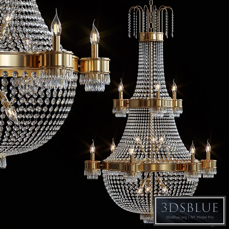 Classic crystal chandelier Brass 29