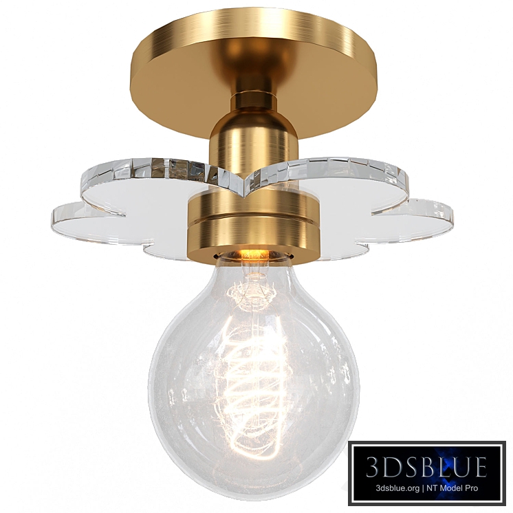 Mitzi Alexa Semi Flush Mount Sconce Aged Brass