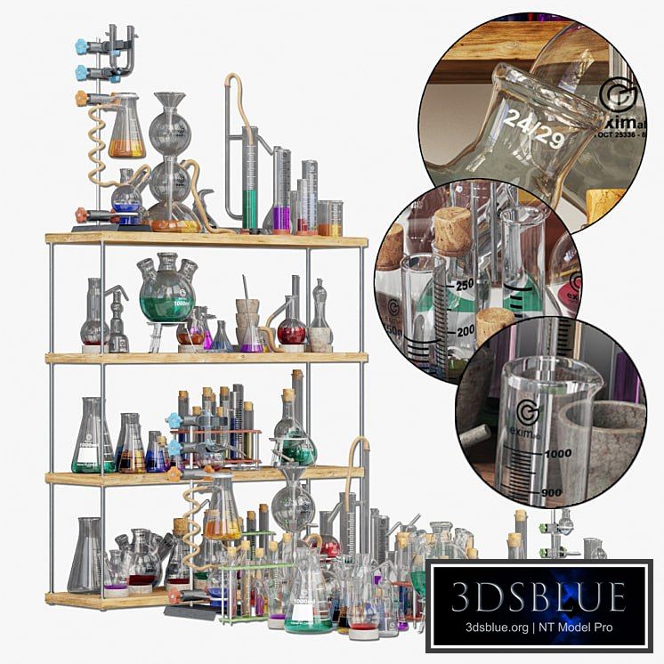 Chemistry dishes n4 / Laboratory chemical glassware №4