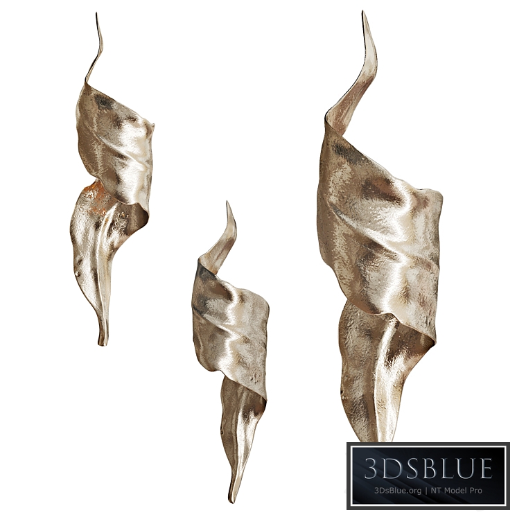 Golden wall sconce LEAF | VetviStore