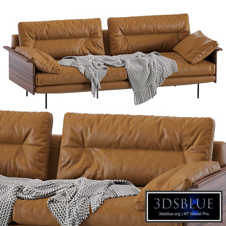 Leolux Sofa Wood Armrests