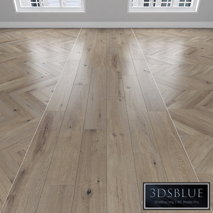 Parquet Oak, 3 types: herringbone, linear, chevron.