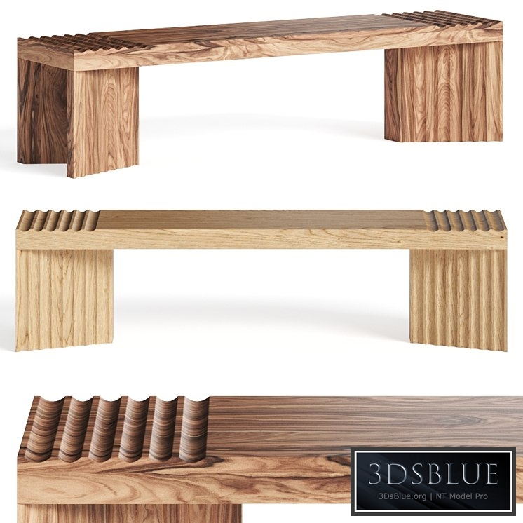 Okha Frequency Wooden Bench