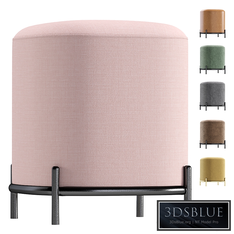 Coco Pouf iModern Velvet and Leather/Пуф Coco